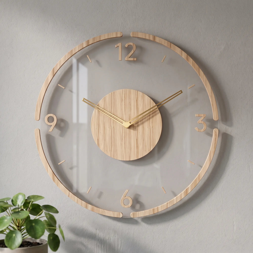 Aevora - Modern Transparent Wall Clock