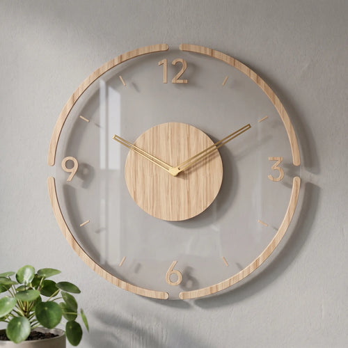 Aevora - Modern Transparent Wall Clock