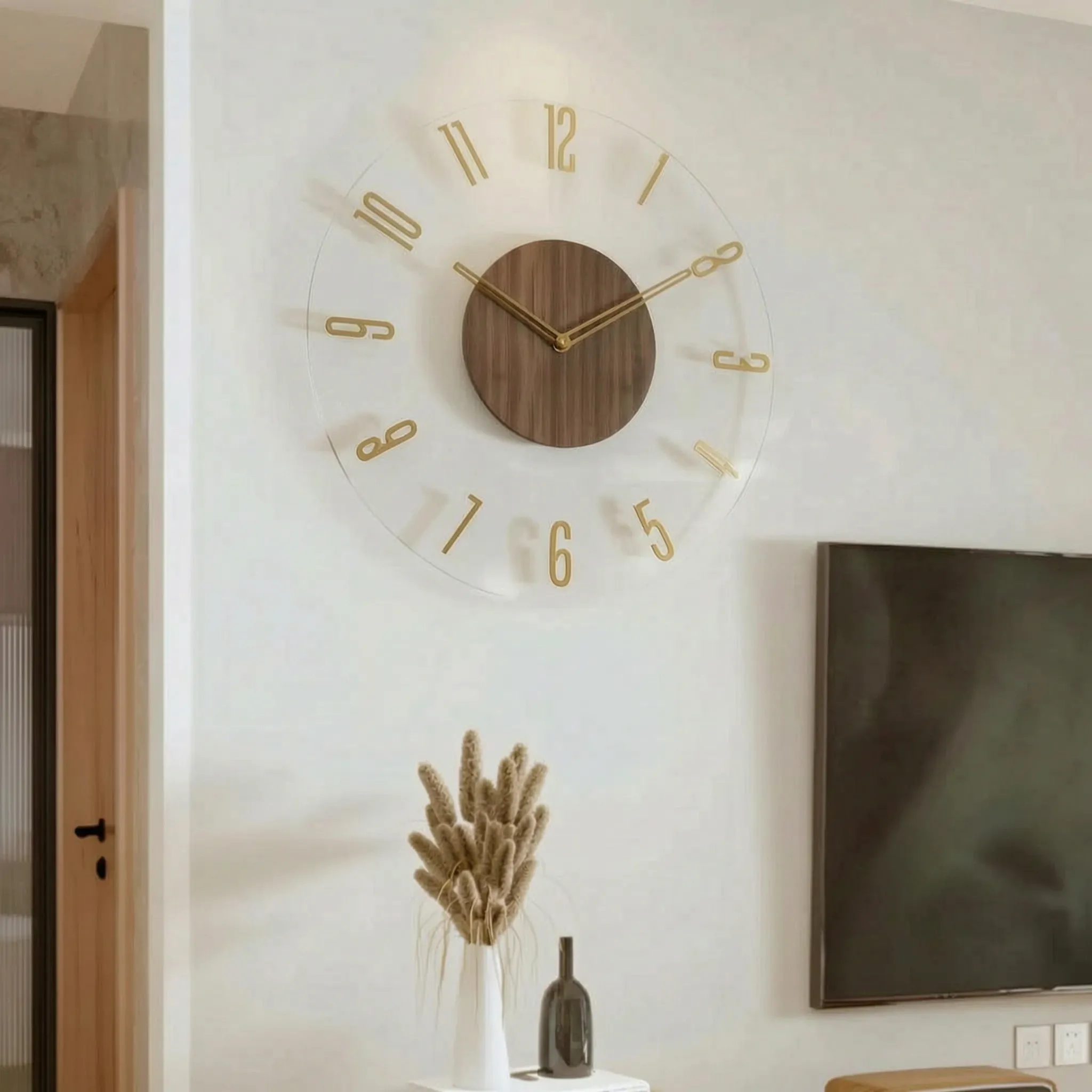 Aevora - Modern Transparent Wall Clock