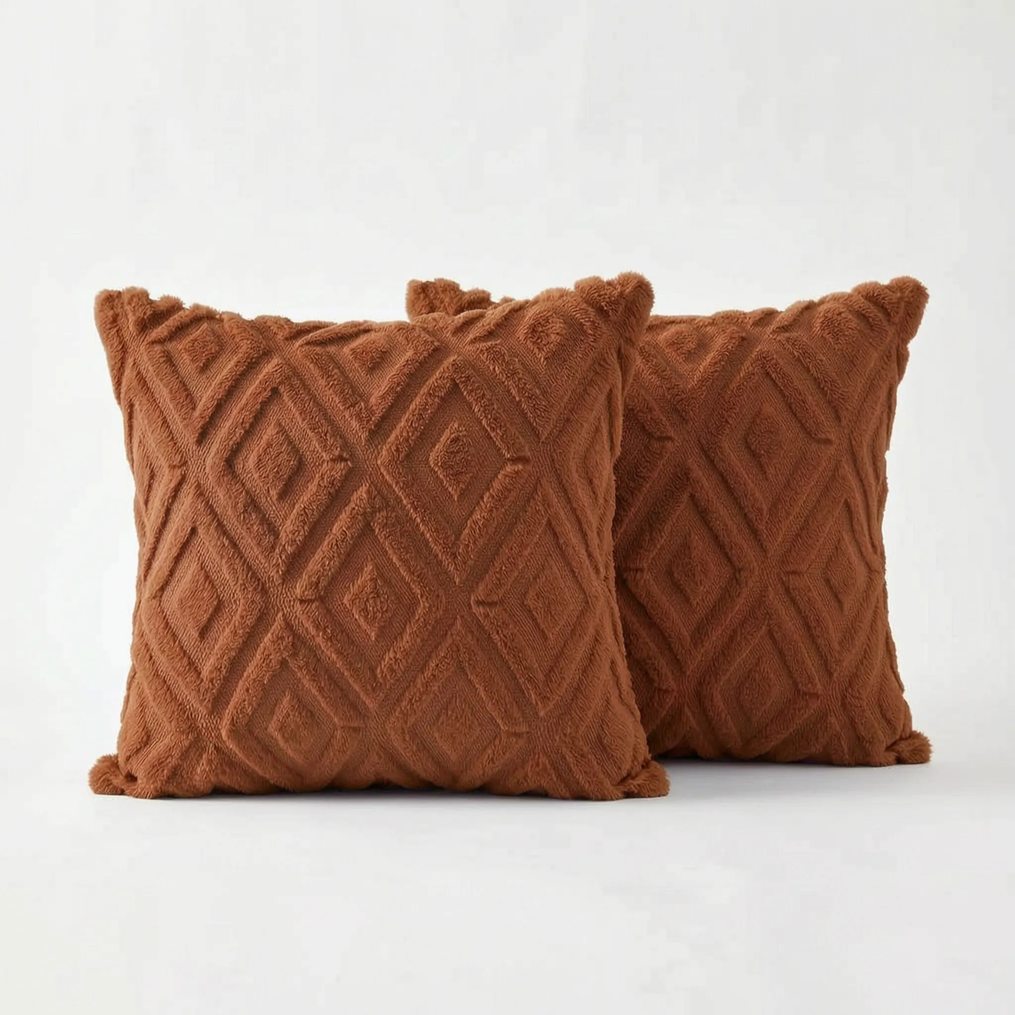 Alvea - Textured Geometric Square Scatter Cushion