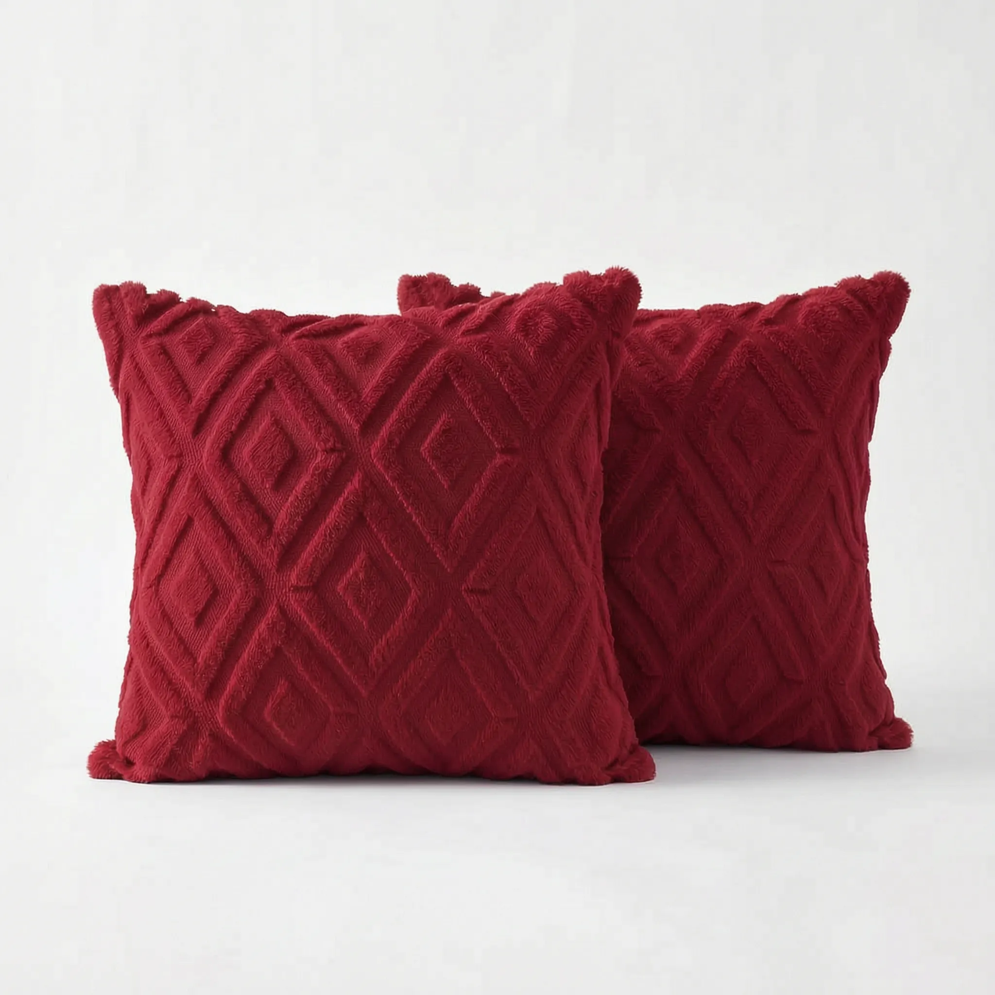 Alvea - Textured Geometric Square Scatter Cushion