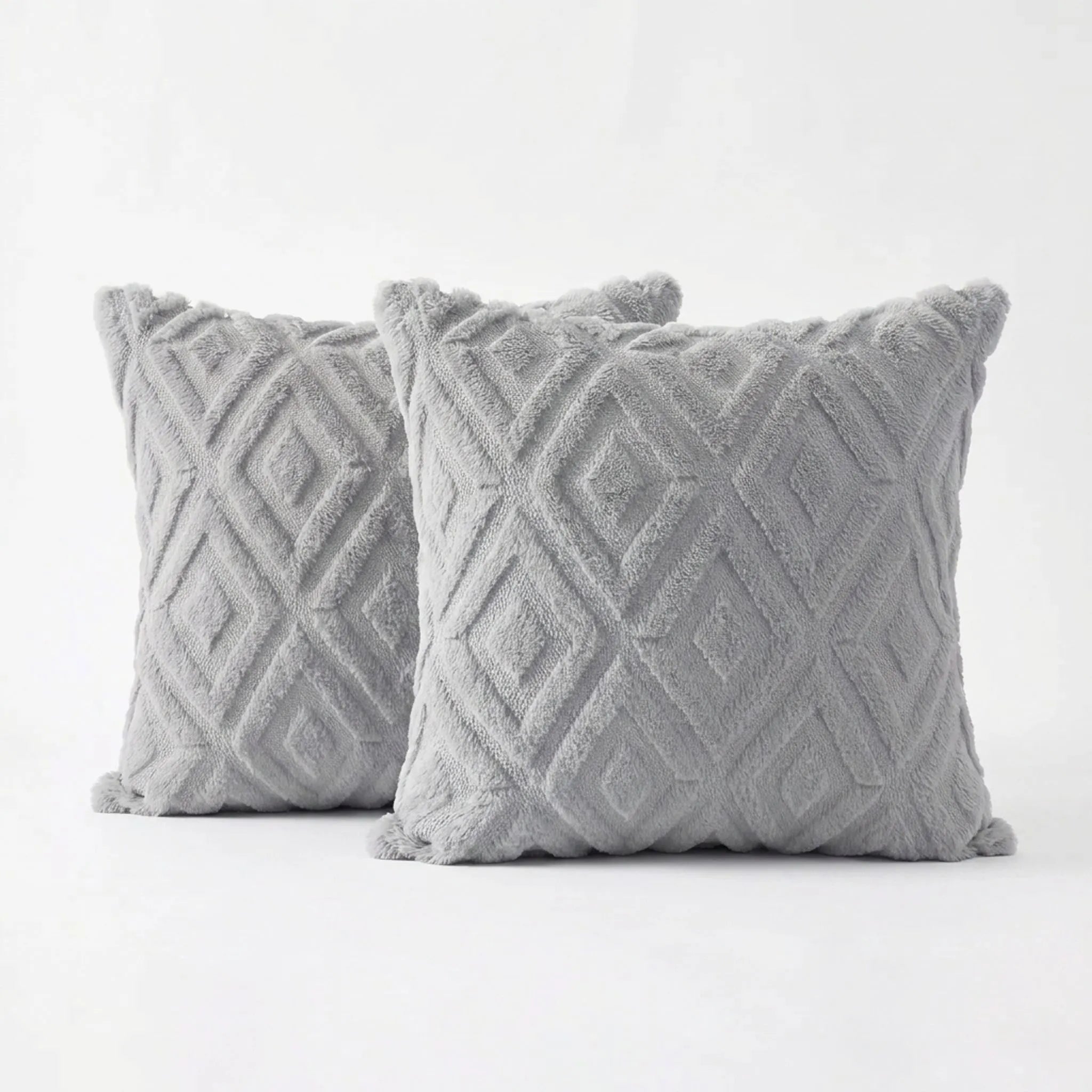 Alvea - Textured Geometric Square Scatter Cushion