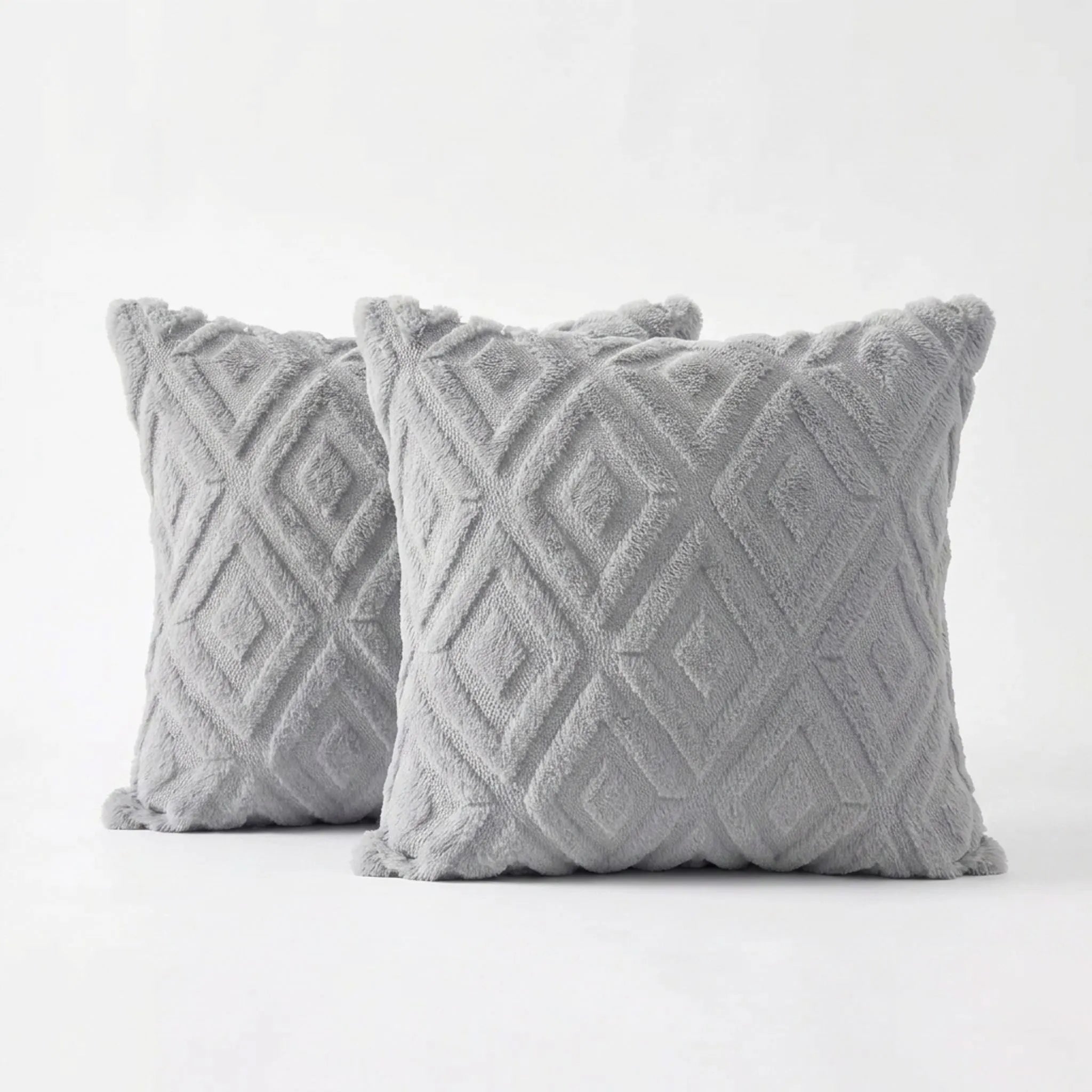 Alvea - Textured Geometric Square Scatter Cushion