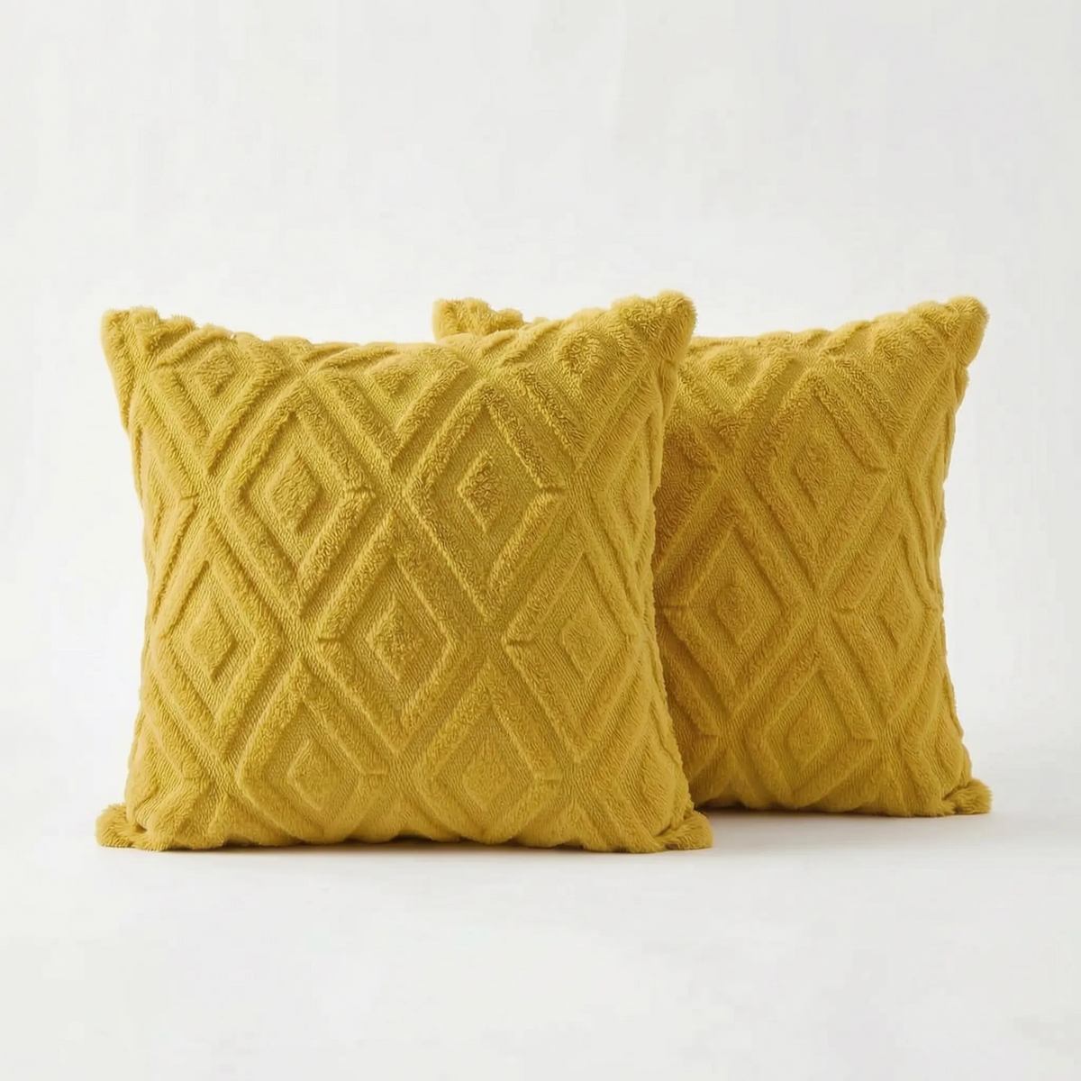 Alvea - Textured Geometric Square Scatter Cushion