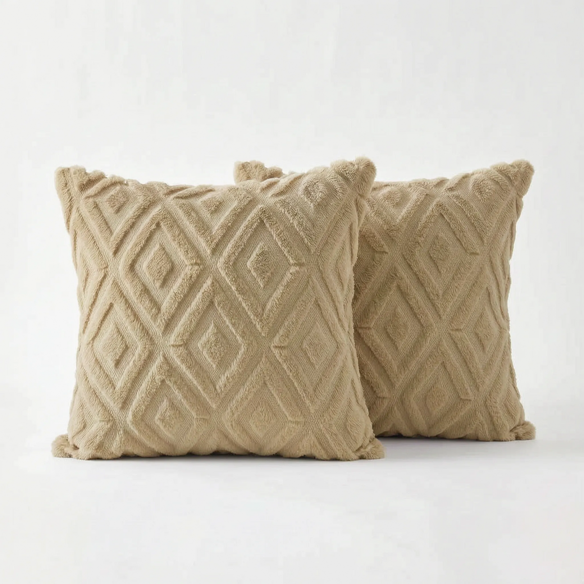 Alvea - Textured Geometric Square Scatter Cushion