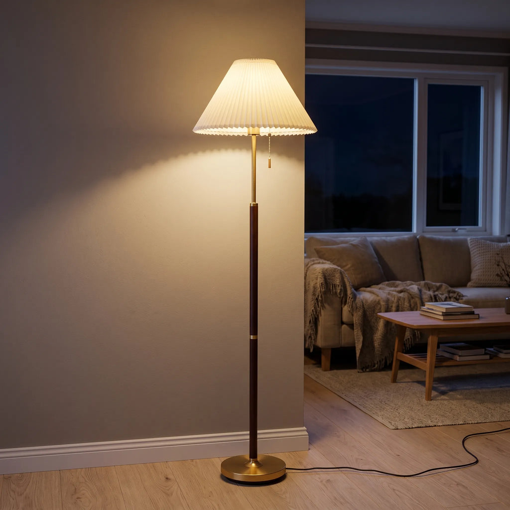 Gleamix - Modern Pleated Shade Floor Lamp