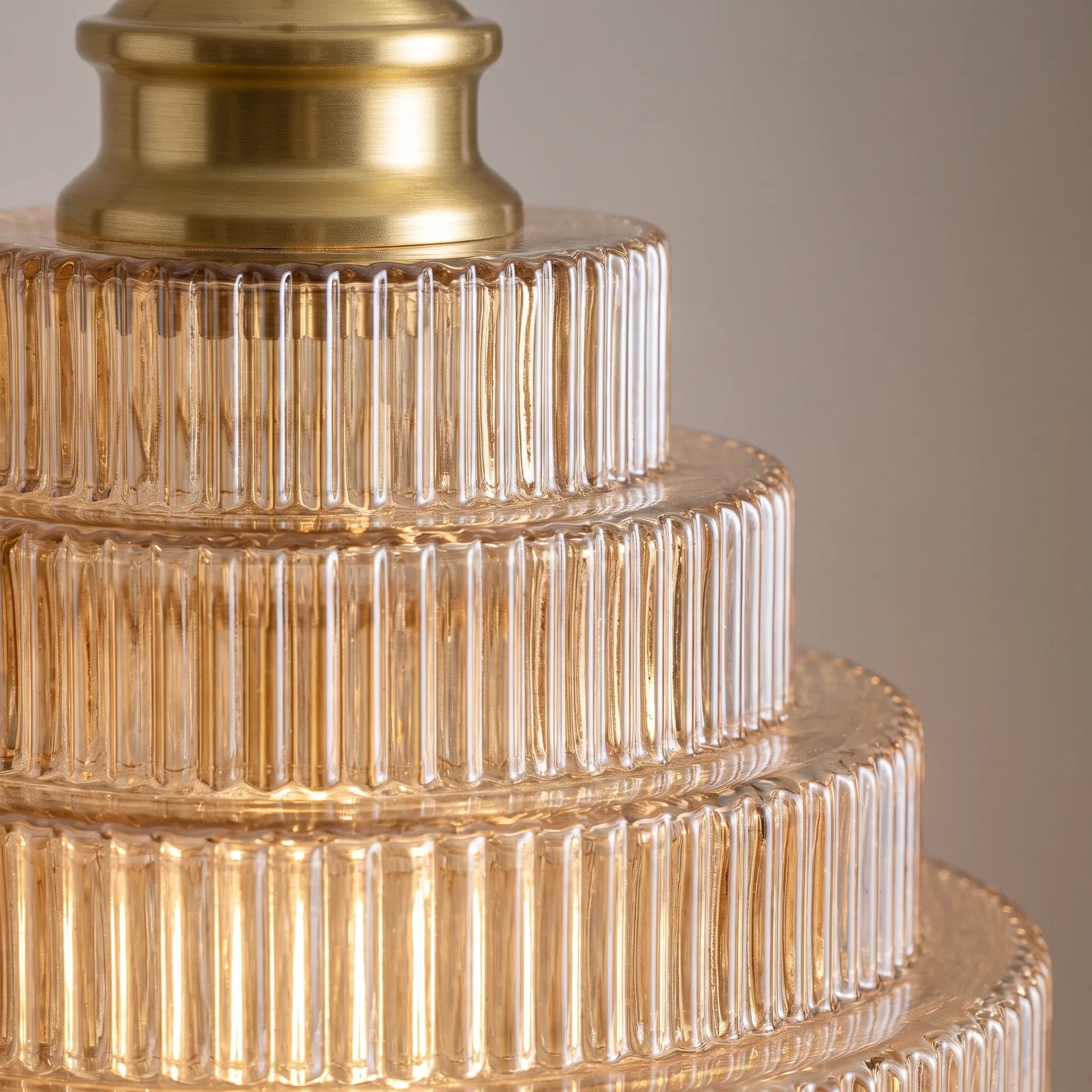 LuminaPendant - Tiered Ribbed Ceiling Pendant Light