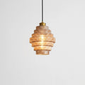 LuminaPendant - Tiered Ribbed Ceiling Pendant Light