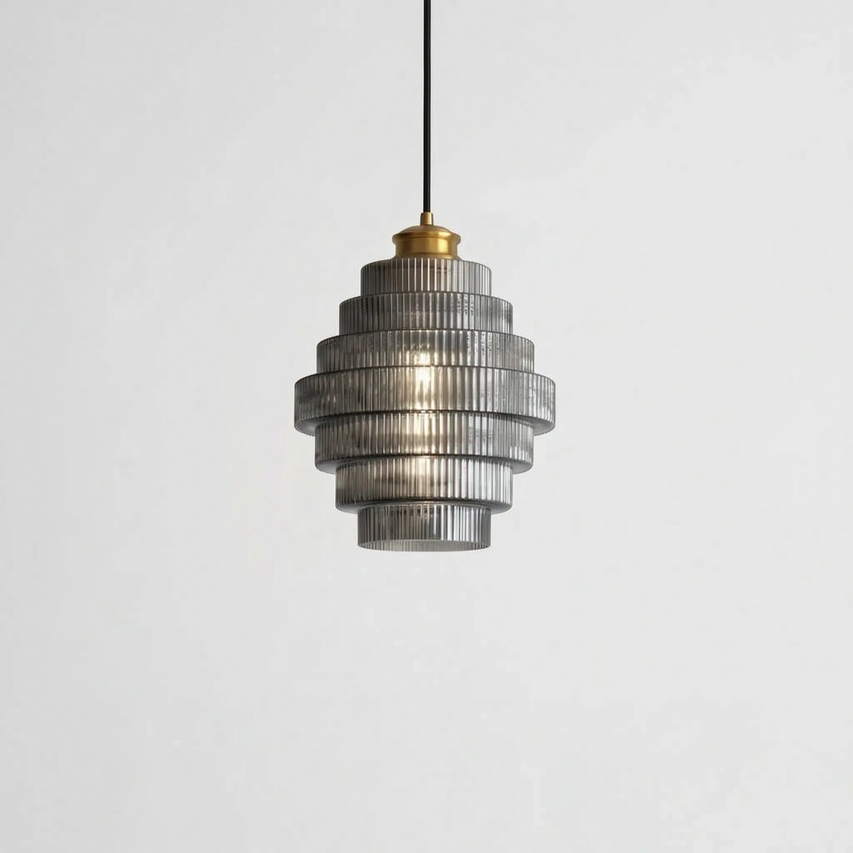 LuminaPendant - Tiered Ribbed Ceiling Pendant Light