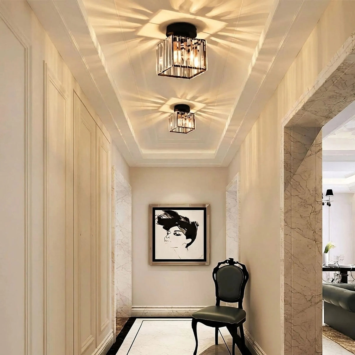 Luminax - Modern Flush Square Ceiling Light