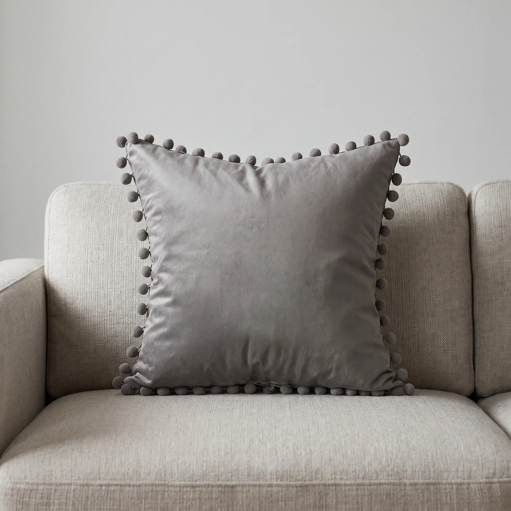 Pompoush - Pom-Pom Trim Scatter Cushion