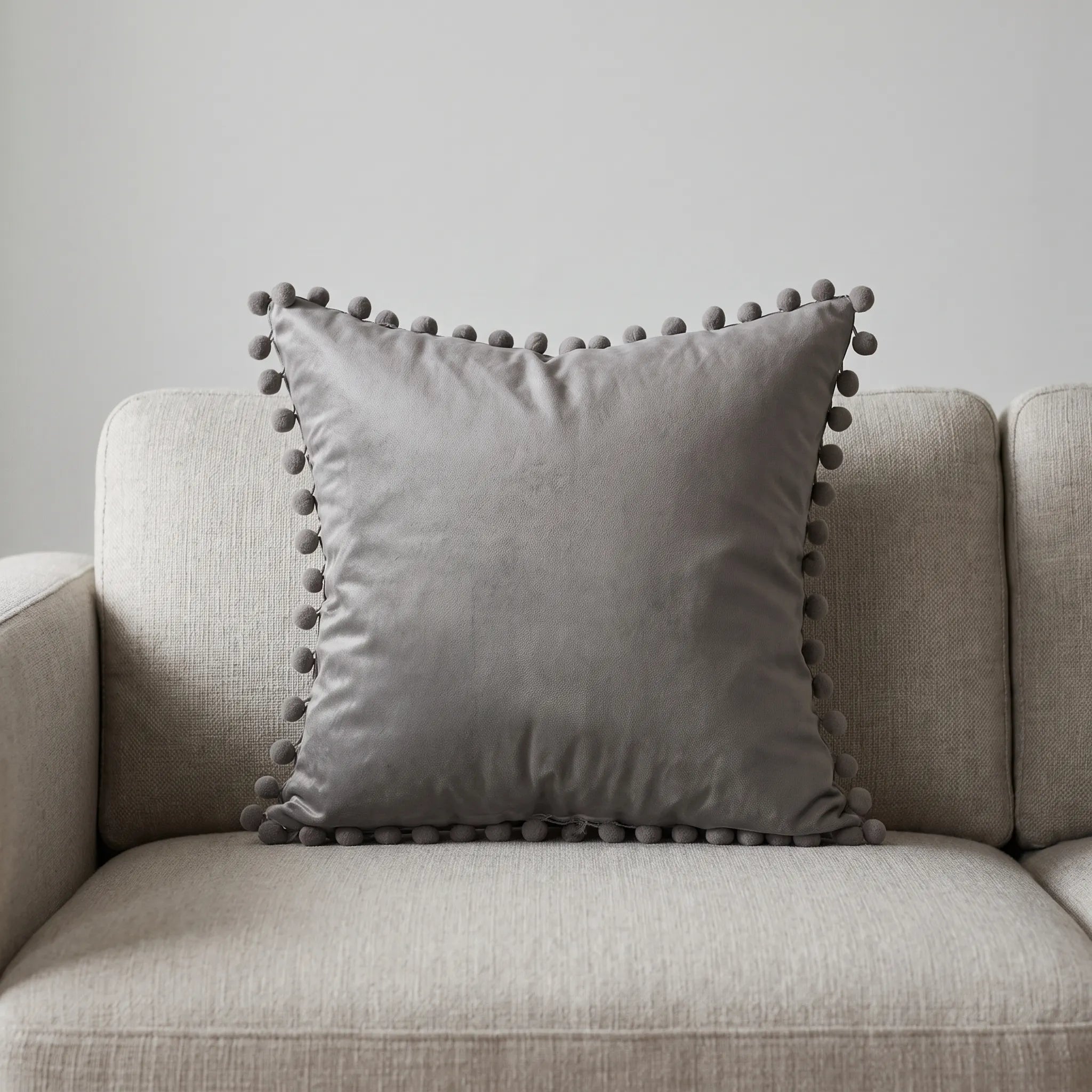 Pompoush - Pom-Pom Trim Scatter Cushion