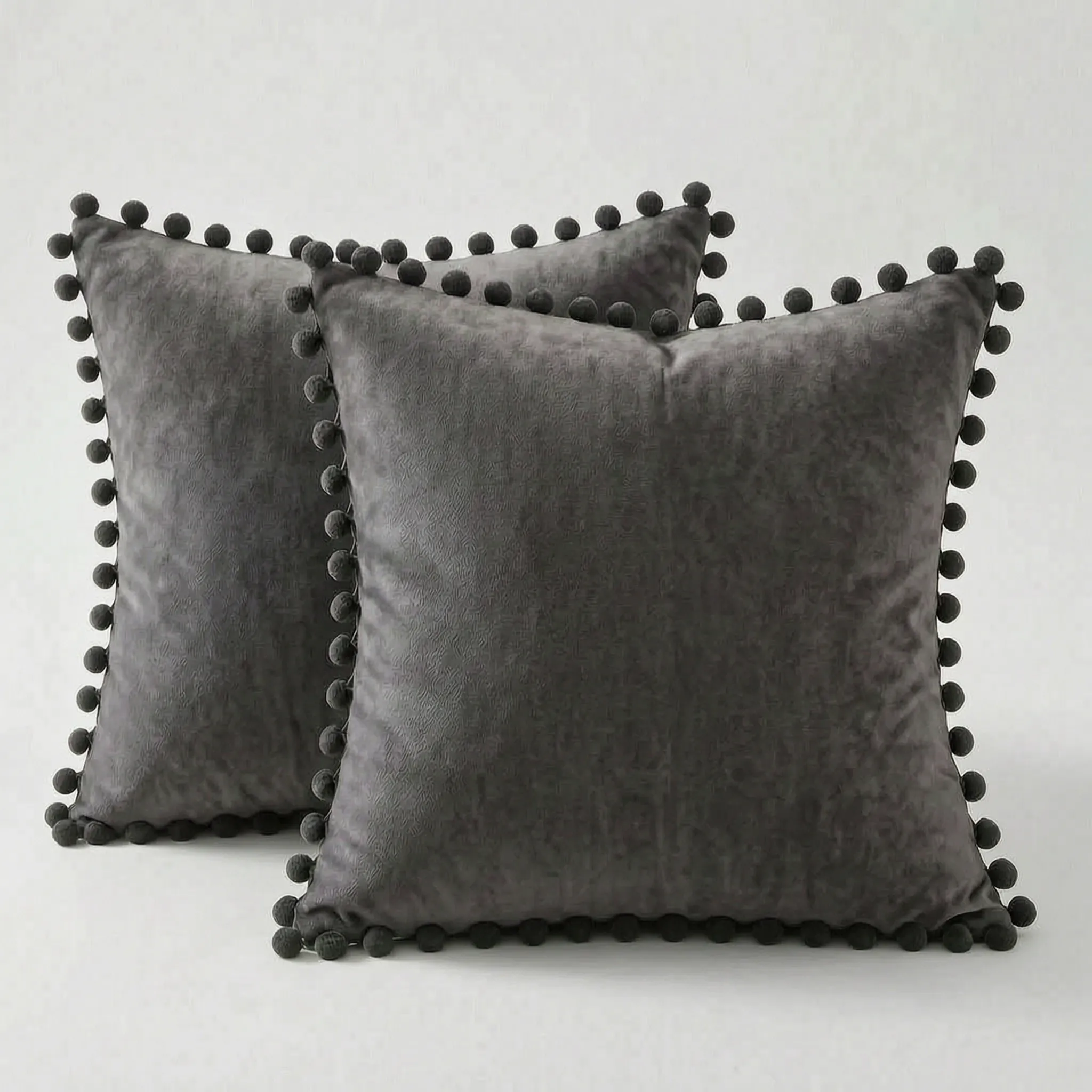 Pompoush - Pom-Pom Trim Scatter Cushion