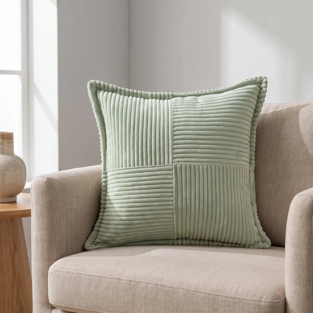 Ribbel - Textured Ribbed Square Cushion Cover