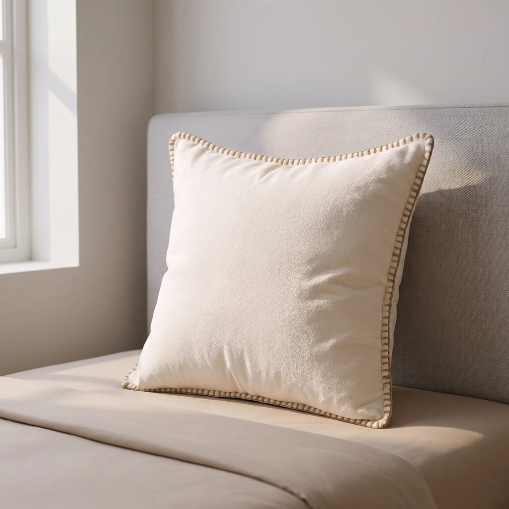 VelvetNest - Square Plush Textured Cushion Cover