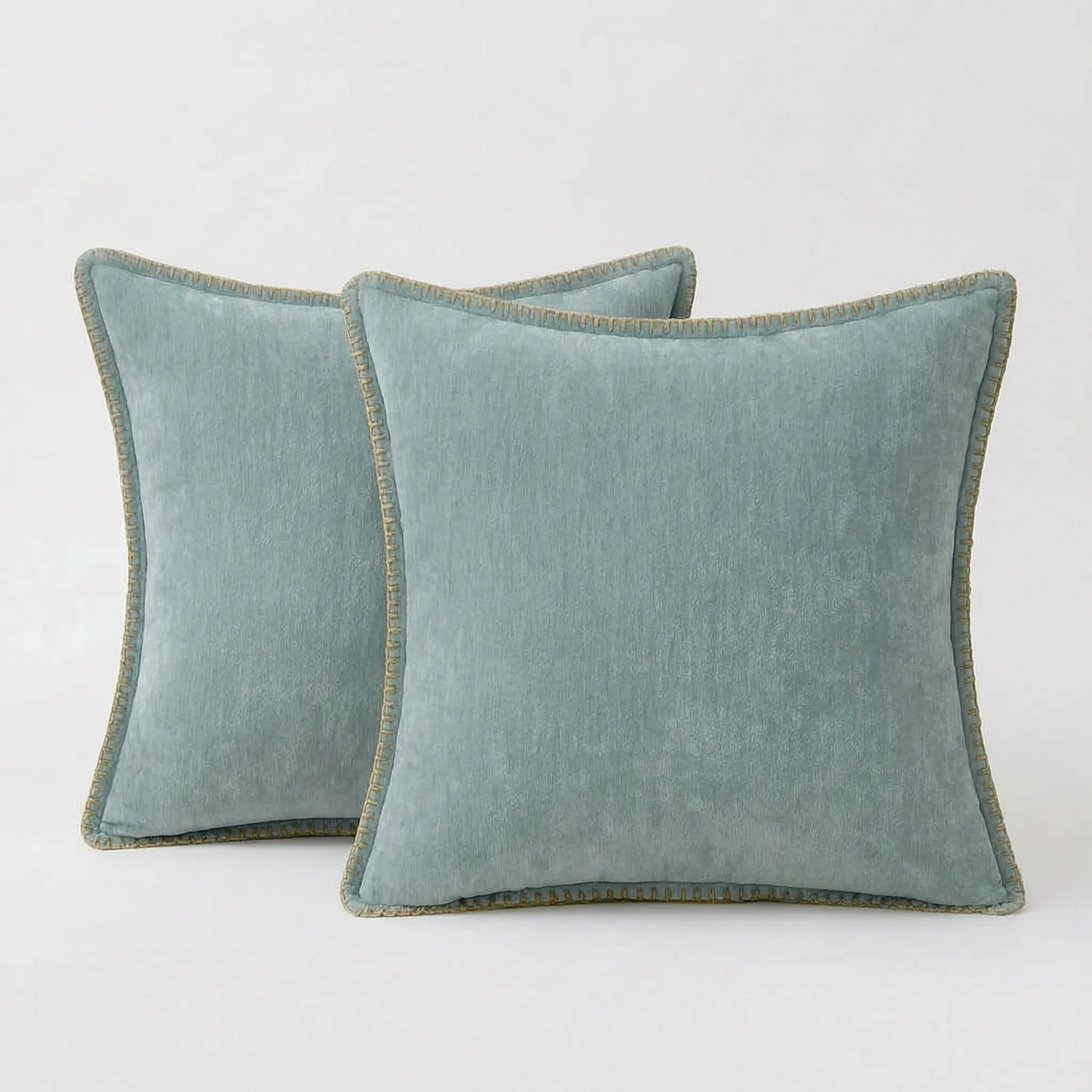 VelvetNest - Square Plush Textured Cushion Cover