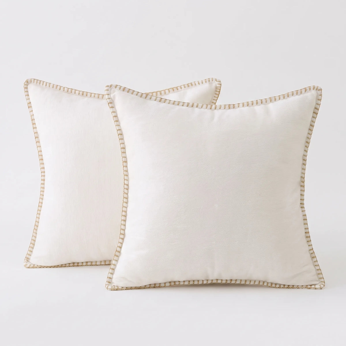 VelvetNest - Square Plush Textured Cushion Cover