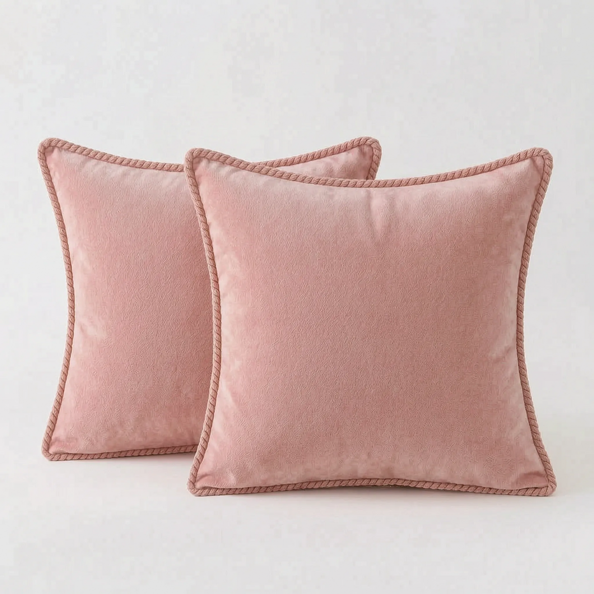 VelvetNest - Square Plush Textured Cushion Cover