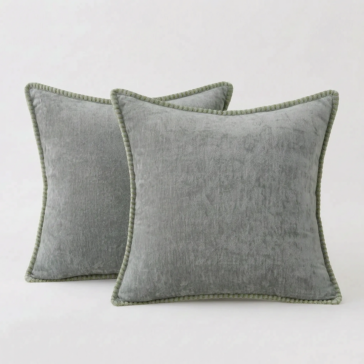 VelvetNest - Square Plush Textured Cushion Cover